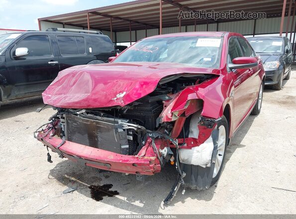 1FAHP2E83GG146599 2016 FORD TAURUS Red წინა მარცხენა ხედი სამი მეოთხედიდან