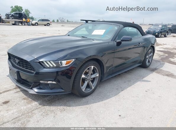 1FATP8EM5G5311834 2016 FORD MUSTANG Black წინა მარცხენა ხედი სამი მეოთხედიდან