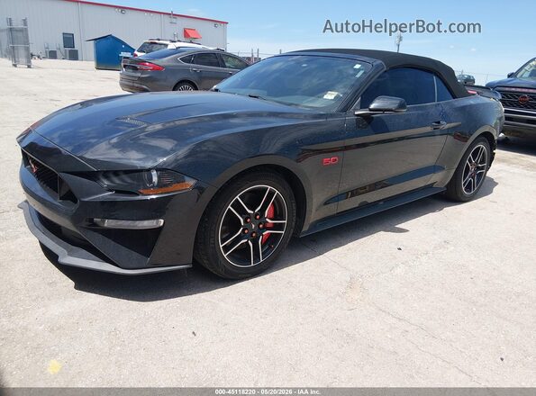 1FATP8FF3K5179648 2019 FORD MUSTANG Black წინა მარცხენა ხედი სამი მეოთხედიდან