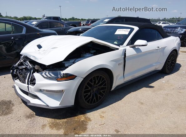 1FATP8FFXK5149420 2019 FORD MUSTANG White Առջևի ձախ երեք քառորդ տեսարան