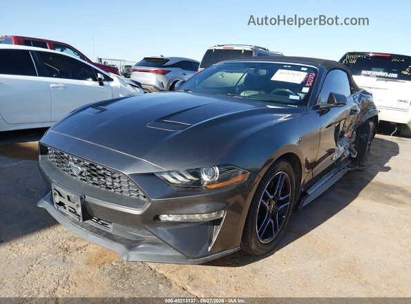 1FATP8UH1J5110122 2018 FORD MUSTANG Gray Передня ліва чверть