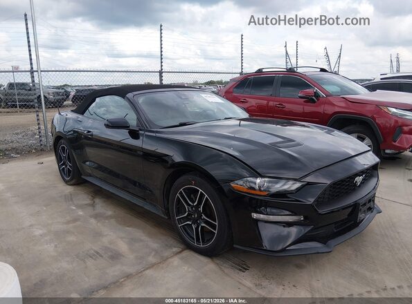 1FATP8UH1N5103693 2022 FORD MUSTANG Black Widok wnętrza z tyłu