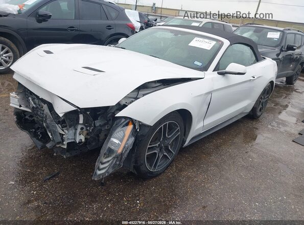 1FATP8UH2L5131743 2020 FORD MUSTANG White წინა მარცხენა ხედი სამი მეოთხედიდან