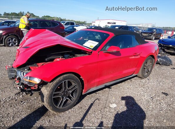 1FATP8UH5L5137892 2020 FORD MUSTANG Red წინა მარცხენა ხედი სამი მეოთხედიდან