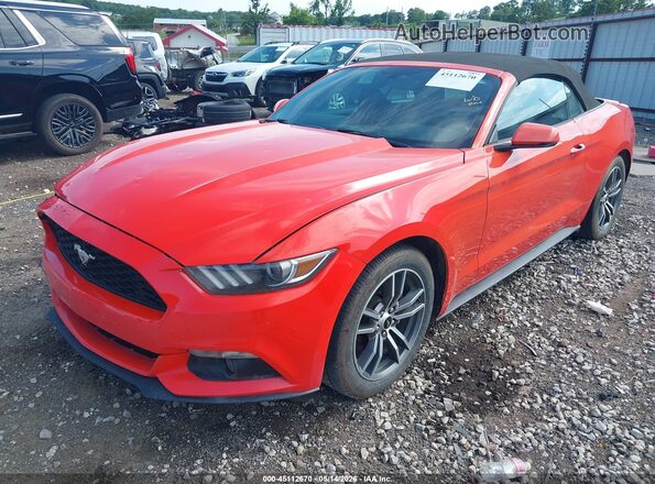 1FATP8UH7G5281496 2016 FORD MUSTANG Orange წინა მარცხენა ხედი სამი მეოთხედიდან