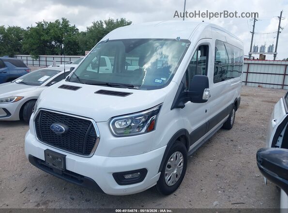 1FBAX2C85PKB41372 2023 FORD TRANSIT-350 White წინა მარცხენა ხედი სამი მეოთხედიდან