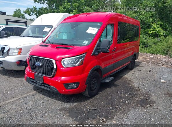 1FBAX2CG1RKB63735 2024 FORD TRANSIT-350 Red წინა მარცხენა ხედი სამი მეოთხედიდან
