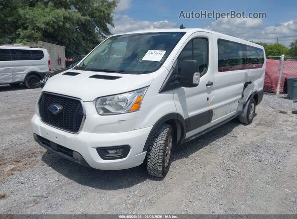 1FBAX2Y83MKA64151 2021 FORD PASSENGER White წინა მარცხენა ხედი სამი მეოთხედიდან