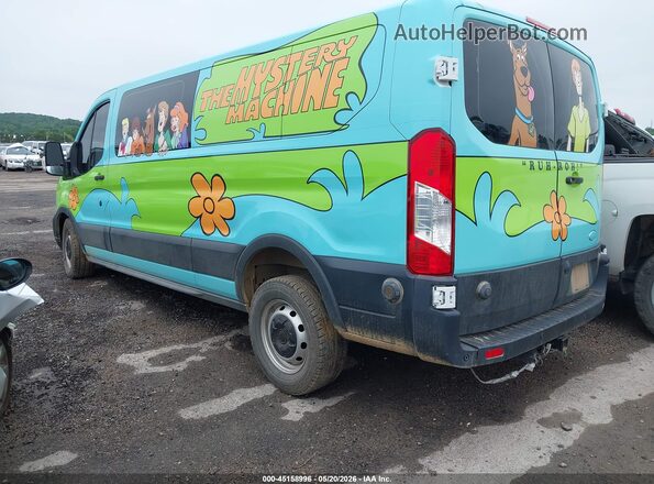 1FBAX2Y85LKB66243 2020 FORD TRANSIT-350 Turquoise უკანა მარცხენა
