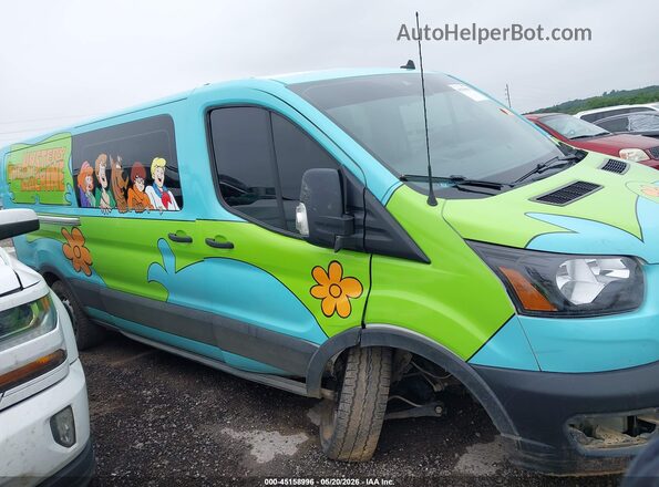 1FBAX2Y85LKB66243 2020 FORD TRANSIT-350 Turquoise უკანა სალონის ხედი
