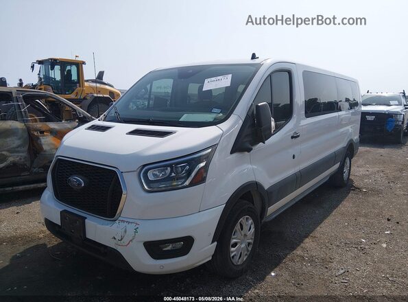 1FBAX2Y89PKA48945 2023 FORD PASSENGER White წინა მარცხენა ხედი სამი მეოთხედიდან
