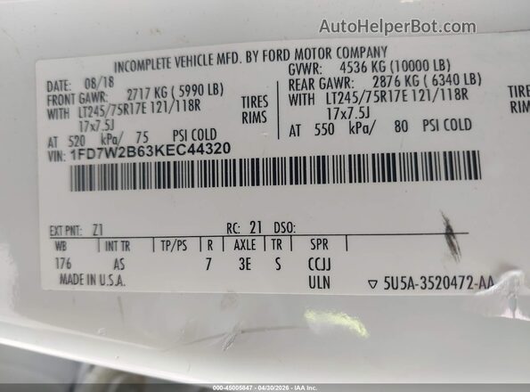 1FD7W2B63KEC44320 2019 FORD F-250 Red Engine compartment view