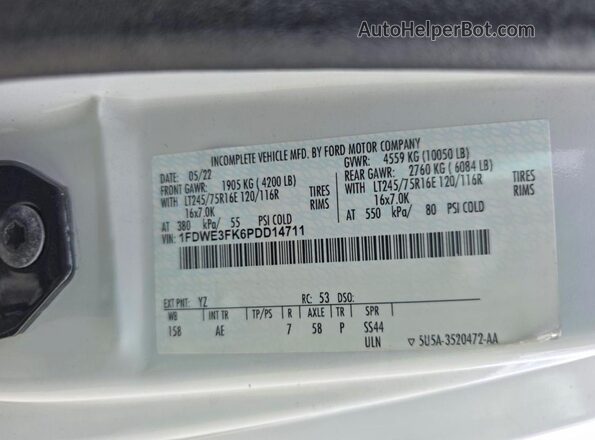 1FDWE3FK6PDD14711 2023 FORD ECONOLINE White Rear seats view