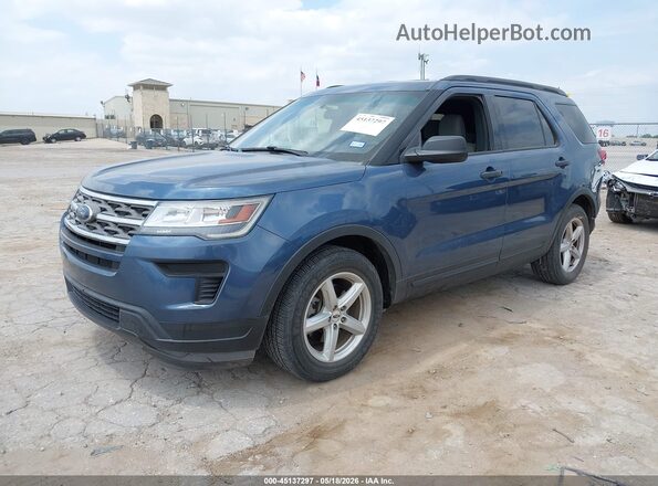 1FM5K7B81JGA90663 2018 FORD EXPLORER Blue Առջևի ձախ երեք քառորդ տեսարան