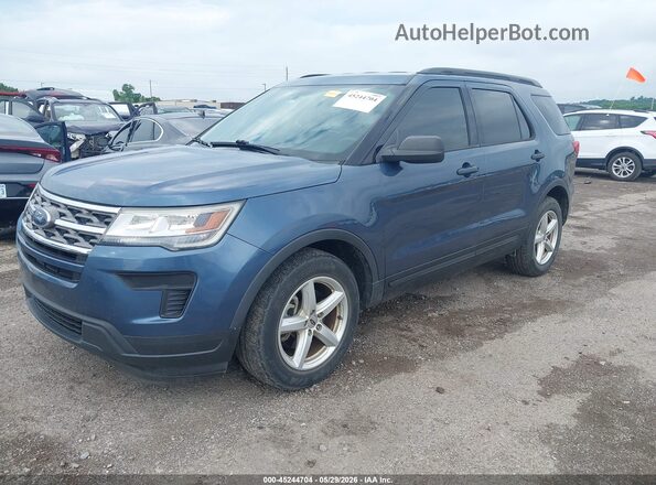 1FM5K7B86KGA76713 2019 FORD EXPLORER Blue Vista tres cuartos delantera izquierda
