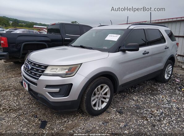 1FM5K7B88HGC09562 2017 FORD FORD EXPLORER Серебряный Передняя левая четверть