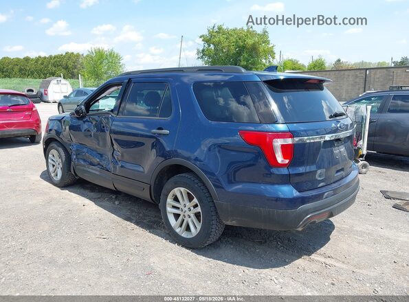 1FM5K7B88HGC98646 2017 FORD EXPLORER Blue უკანა მარცხენა