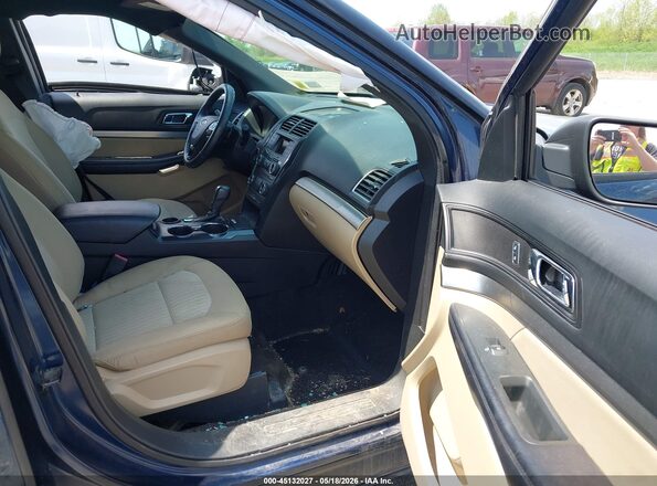 1FM5K7B88HGC98646 2017 FORD EXPLORER Blue წინა სალონის ხედი
