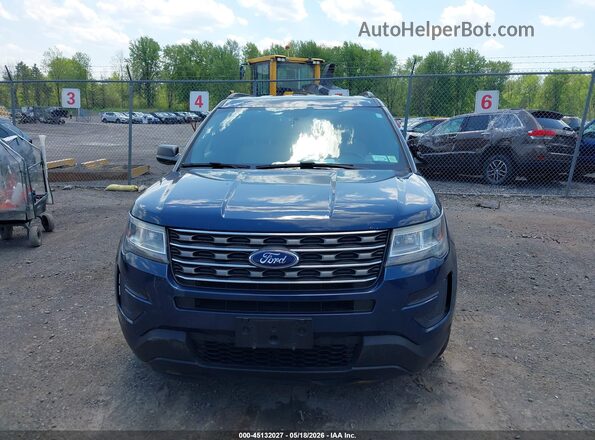 1FM5K7B88HGC98646 2017 FORD EXPLORER Blue ხელსაწყოთა პანელის ხედი