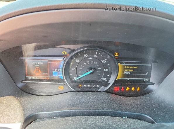 1FM5K7D80GGA17578 2016 FORD EXPLORER Blue Սարքավորումների վահանակի տեսք