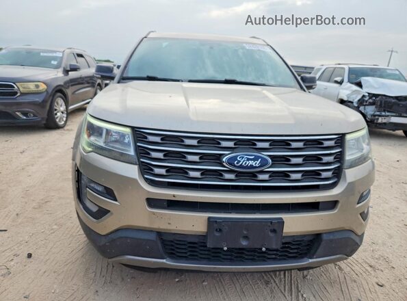 1FM5K7D80HGD53295 2017 FORD EXPLORER Желто-коричневый Вид спереди
