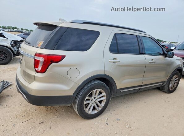 1FM5K7D80HGD53295 2017 FORD EXPLORER Желто-коричневый Задняя правая четверть