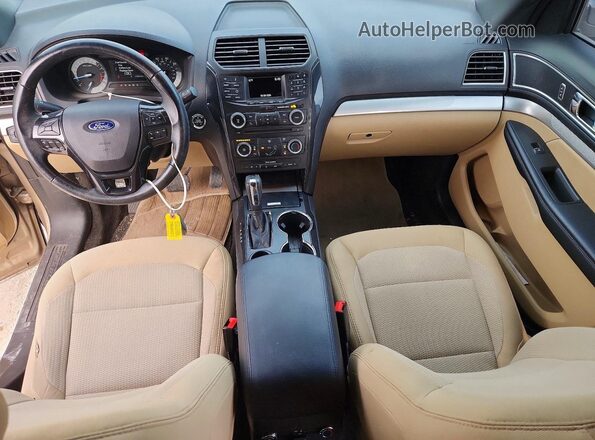 1FM5K7D80HGD53295 2017 FORD EXPLORER Желто-коричневый Вид панели приборов