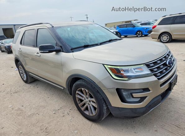 1FM5K7D80HGD53295 2017 FORD EXPLORER Желто-коричневый Передняя правая четверть