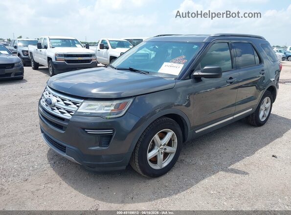 1FM5K7D81KGA37007 2019 FORD EXPLORER Gray Vista tres cuartos delantera izquierda