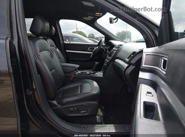 1FM5K7D82HGC21185 2017 FORD EXPLORER Black Вид салону спереду