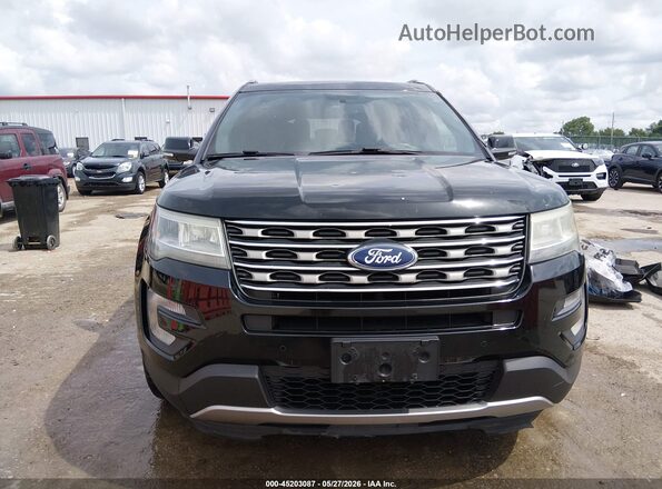 1FM5K7D82HGC21185 2017 FORD EXPLORER Black Вид щитка приладів