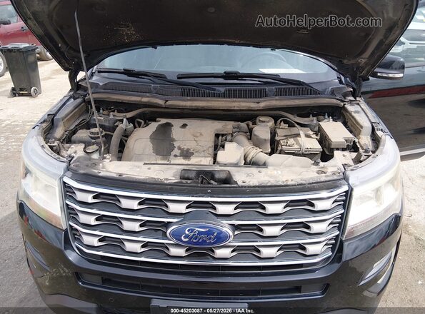 1FM5K7D82HGC21185 2017 FORD EXPLORER Black Вид ззаду
