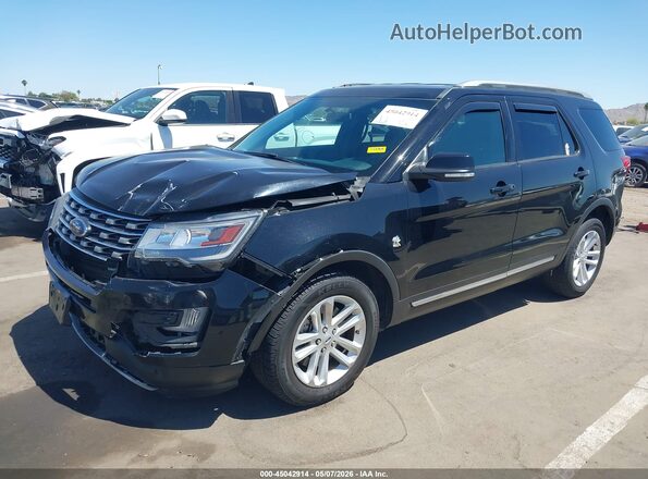 1FM5K7D82HGD42833 2017 FORD FORD EXPLORER Black წინა მარცხენა ხედი სამი მეოთხედიდან
