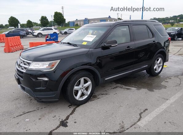 1FM5K7D82JGA11823 2018 FORD EXPLORER Black Передня ліва чверть