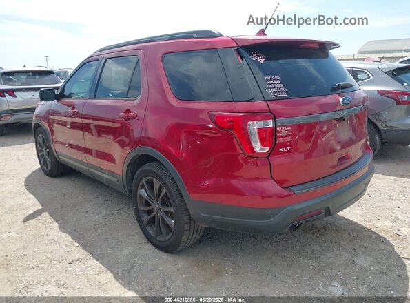1FM5K7D82JGA13541 2018 FORD EXPLORER Red Rear left