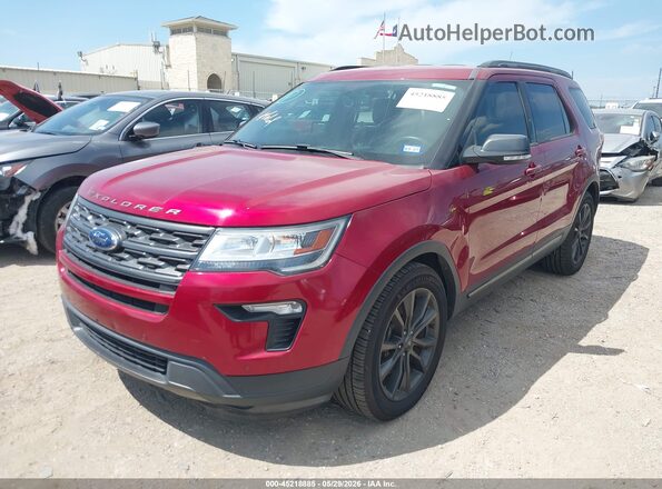 1FM5K7D82JGA13541 2018 FORD EXPLORER Red Front left