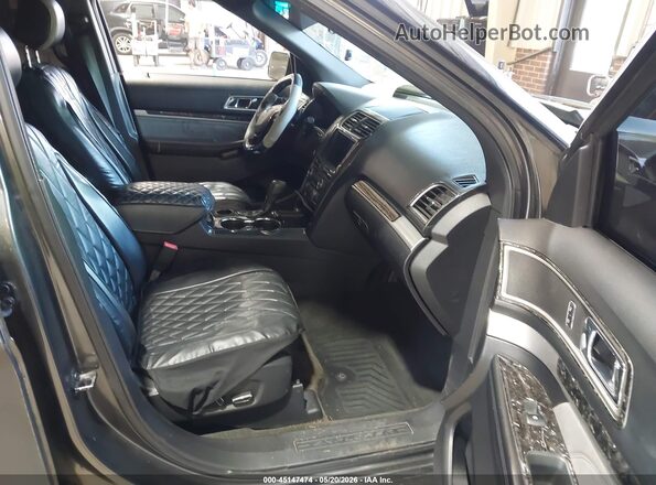 1FM5K7D84HGA84315 2017 FORD EXPLORER Серый Вид салона спереди