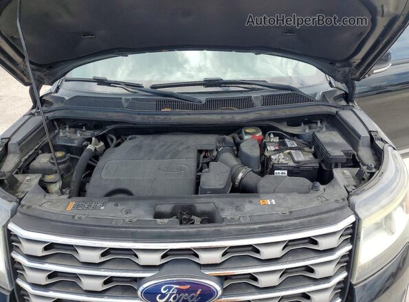 1FM5K7D84HGD78894 2017 FORD FORD EXPLORER Black Vista del compartimento del motor