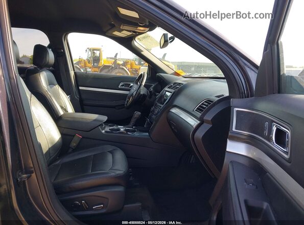 1FM5K7D85HGC50969 2017 FORD FORD EXPLORER Gray Widok wnętrza z przodu