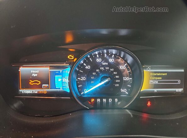 1FM5K7D85HGC63575 2017 FORD EXPLORER Черный Вид щитка приборов
