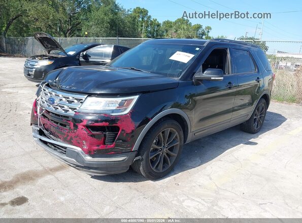 1FM5K7D85JGC54090 2018 FORD FORD EXPLORER Black წინა მარცხენა ხედი სამი მეოთხედიდან