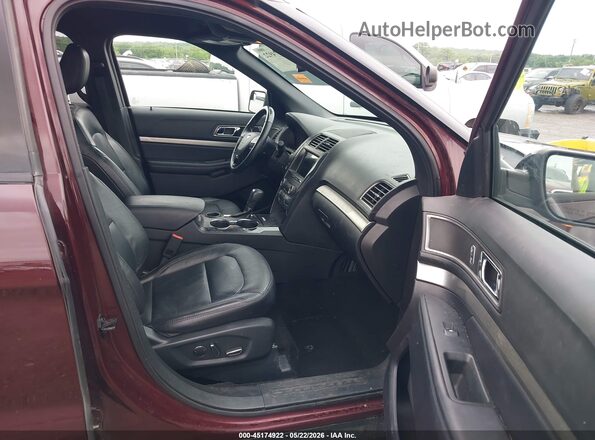 1FM5K7D85JGC63792 2018 FORD EXPLORER Темно-бордовый Вид салона спереди