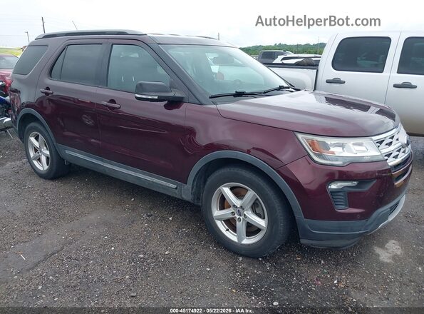 1FM5K7D85JGC63792 2018 FORD EXPLORER Темно-бордовый Вид задней части салона