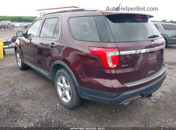1FM5K7D85JGC63792 2018 FORD EXPLORER Темно-бордовый Задняя левая четверть