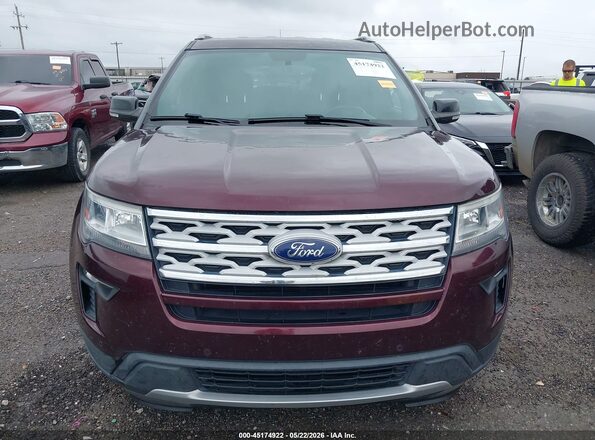 1FM5K7D85JGC63792 2018 FORD EXPLORER Темно-бордовый Вид щитка приборов