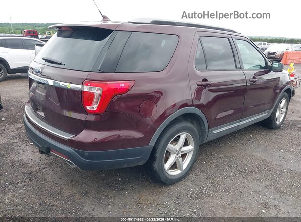 1FM5K7D85JGC63792 2018 FORD EXPLORER Темно-бордовый Задняя правая четверть