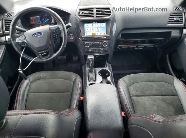 1FM5K7D85JGC85369 2018 FORD EXPLORER Black Вид панелі приладів
