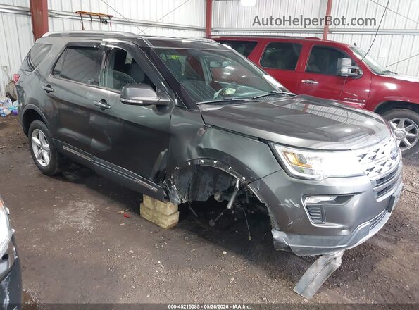 1FM5K7D86KGB03468 2019 FORD EXPLORER Gray წინა ხედი