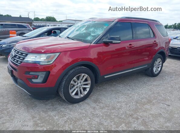 1FM5K7D88HGA75584 2017 FORD EXPLORER Red Vista tres cuartos delantera izquierda