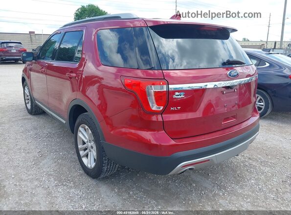 1FM5K7D88HGA75584 2017 FORD EXPLORER Red Trasero izquierdo